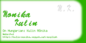 monika kulin business card